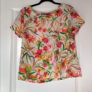 J Crew floral blouse